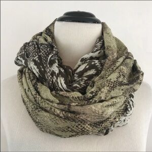 Express Shimmering Infinity Scarf in Animal Print